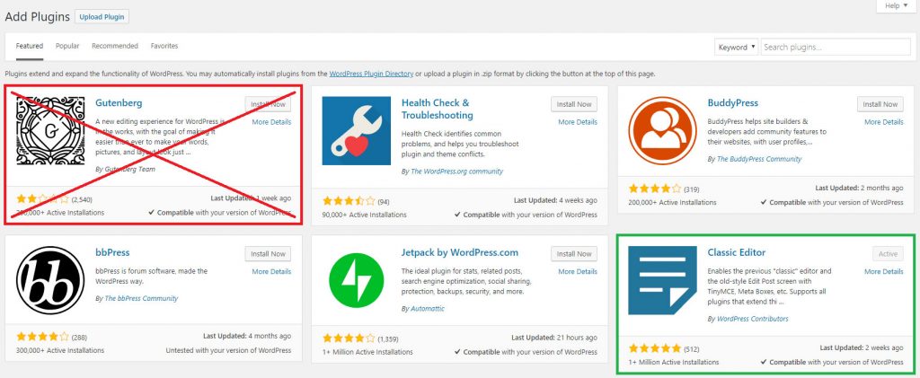 Don't Like the New WordPress Editor? Get The "Classic Editor" Plugin