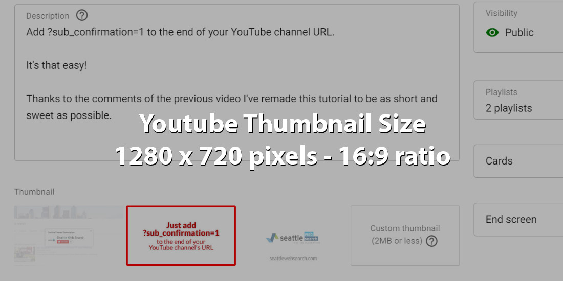 Youtube Thumbnail Size Dimensions 2019 1280 X 720 Pixels 16