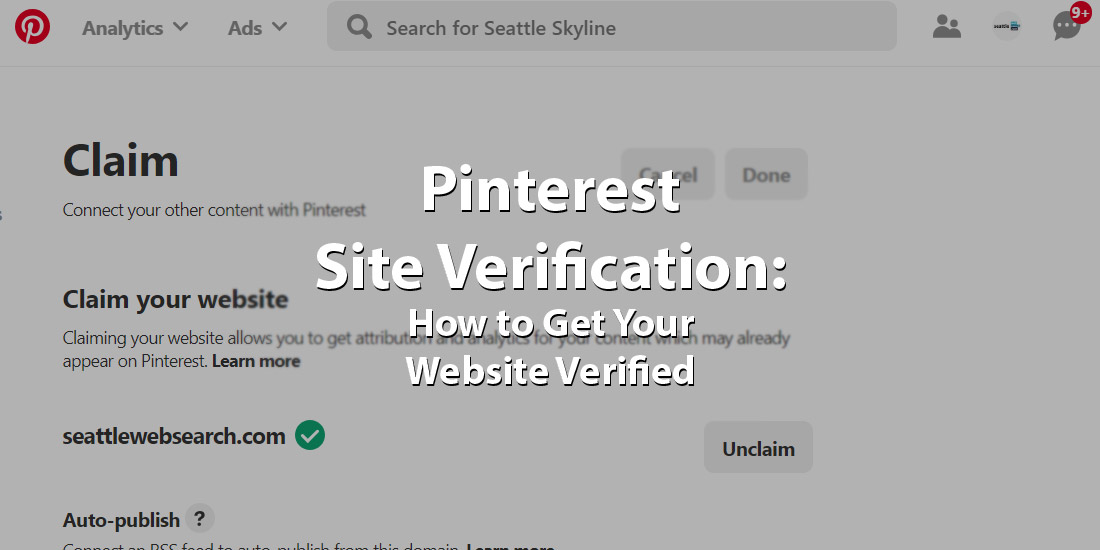 Pinterest Site Verification: How to Claim Your Website on Pinterest