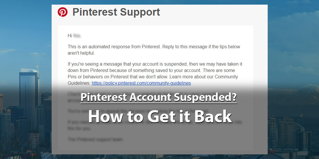 Pinterest Account Suspended? How to Get it Back