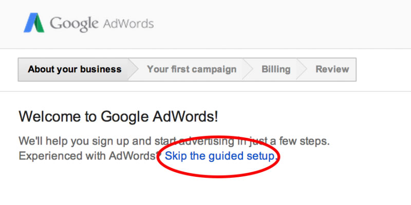 Can’t Access Google Keyword Planner? Skip the Guided Setup