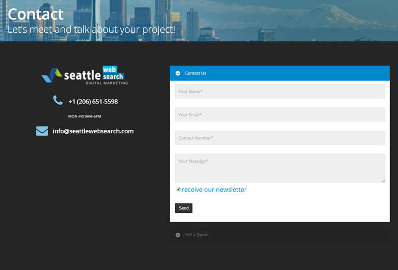 Contact Seattle Web Search - Seattle SEO Company